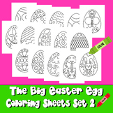 The Big Easter Egg Coloring Sheets - Set 2 (15 Sheets)