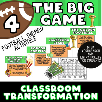 Preview of The Big Game | 3rd Grade Problem Solving | Football Transformation