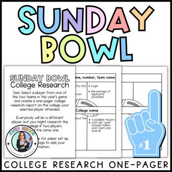 Preview of AVID The Big Game - Sunday Bowl College Research and One-Pager