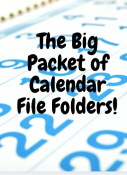 The Big Packet of Calendar File Folders by Prep and Passion TpT