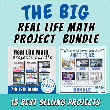 Preview of The Big Real Life Math Algebra Project Bundle