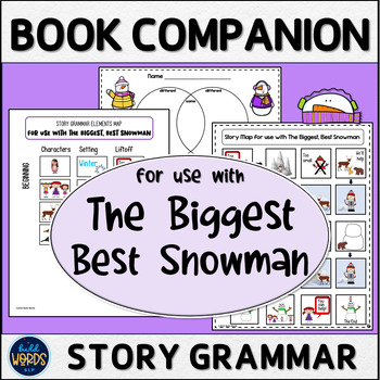 Preview of Winter Book Companion Speech Therapy for Use with The Biggest Best Snowman