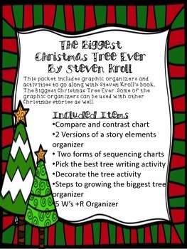 Preview of The Biggest Christmas Tree Ever- Graphic Organizer Pack