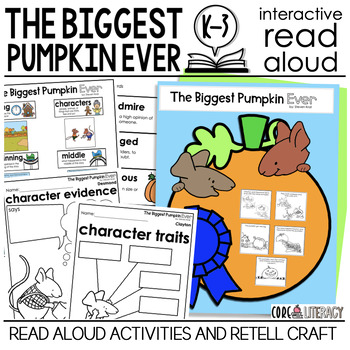 Preview of The Biggest Pumpkin Ever Interactive Read Aloud | Sequencing RETELL Craft