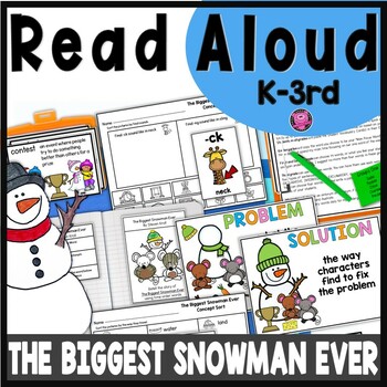 Preview of The Biggest Snowman Ever Book Companion and Activities - Winter Snowmen Reading