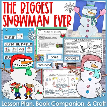 Preview of The Biggest Snowman Ever Lesson Plan, Book Companion, and Craft