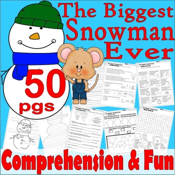 Preview of The Biggest Snowman Ever Winter Read Aloud Book Companion Reading Comprehension