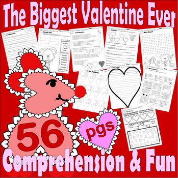 Preview of The Biggest Valentine Ever Read Aloud Book Study Companion Reading Comprehension
