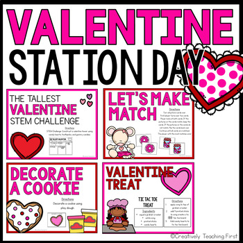 Preview of Valentine's Day Stations and Activities Valentine's Day Party