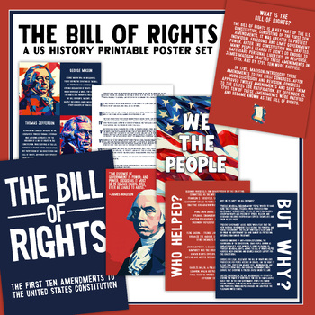 Preview of The Bill of Rights Bulletin Board | US Constitution Government Amendment Posters