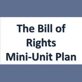 Preview of The Bill of Rights Mini-Unit