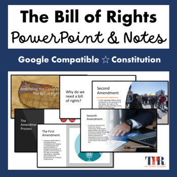 Preview of The Bill of Rights PowerPoint and Guided Notes  (Google Compatible)