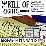 The Bill of Rights Research Pennants and Writing Activity
