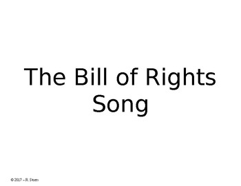 Preview of The Bill of Rights Song!