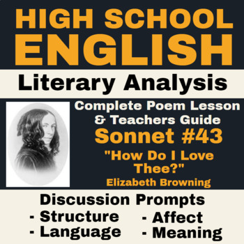 Preview of English | Literary Analysis: How Do I Love Thee? (Sonnet #43)