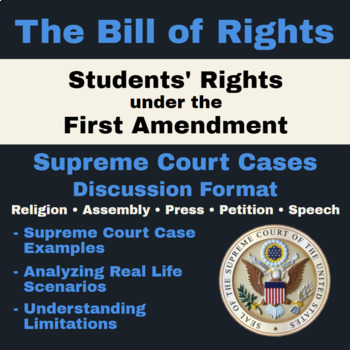 Preview of The Bill of Rights: Students 1st Amendment Rights in Schools | Court Cases