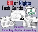 Bill of Rights Task Cards Activity (US Constitution: Ten A