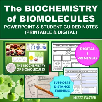 Preview of The Biochemistry of Biomolecules PowerPoint & Guided Notes (Digital & Printable)