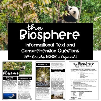 Preview of The Biosphere: Informational Text Passage and Comprehension Questions