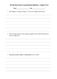 The Birchbark House: Chapter 13-14 Comprehension Questions