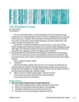 Preview of The Birchbark House - Literary Text Test Prep