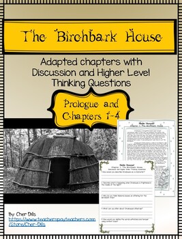 Preview of The Birchbark House Prologue & Chapters 1-4 with Discussion Questions