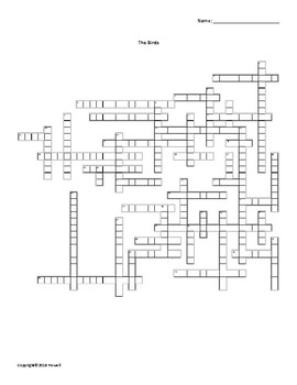 The Birds Vocabulary Crossword for Zoology by Everything Science and Beyond