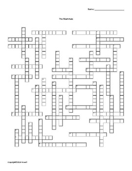 The Birds Vocabulary Crossword for Zoology by Everything Science and Beyond