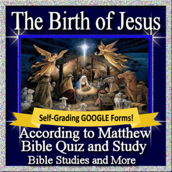 Preview of The Birth of Jesus Nativity Passage Questions Activities and Test Bible Stories