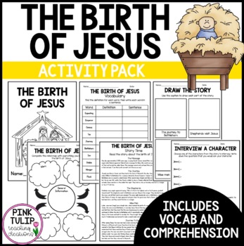 Preview of The Birth of Jesus - Story and Activity Pack