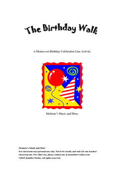 Preview of The Birthday Walk- (free version)