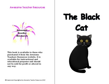 The Black Cat Mini-Book by Awesome Teacher Resources | TpT