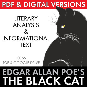 Preview of Black Cat, Edgar Allan Poe short story + non-fiction, PDF & Google Drive, CCSS