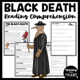 The Black Death Reading Comprehension Worksheet Middle Age