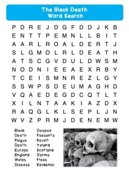 Preview of The Black Death - Word Search