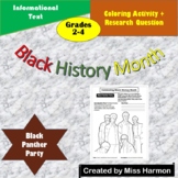 The Black Panther Party Coloring Page and Research Task