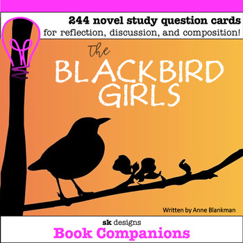 Preview of The Blackbird Girls Novel Study Discussion Question Cards