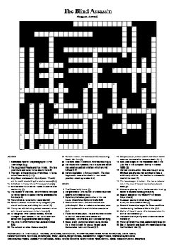 The Blind Assassin Crossword Puzzle by M Walsh TPT