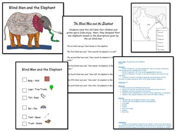Preview of The Blind Men and the Elephant Lesson Plan and Art Project