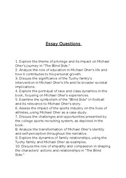 the blind side essay questions