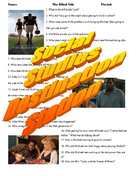 The Blind Side Movie Guide and Questions by Busy Bee Social Studies