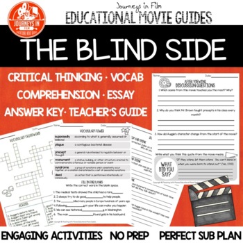 Preview of The Blind Side Movie Guide with Questions, Activities and Essay Writing