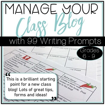 Preview of Managing a Class Blog 99 Differentiated Post Prompts Activities Using SAMR Model