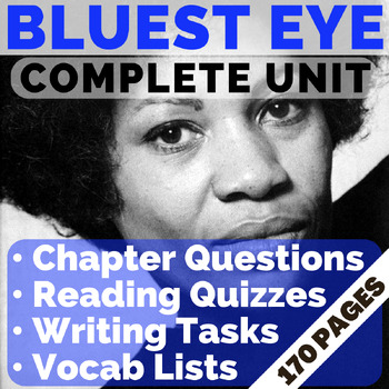Preview of Bluest Eye COMPLETE UNIT: Discussion Prompts, Quizzes, & Writing | Toni Morrison