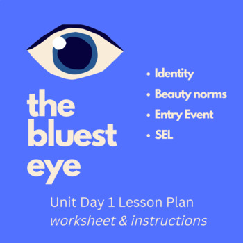 Preview of The Bluest Eye Entry Event - Day 1 of Unit Plan (Lesson Plan & Handout)