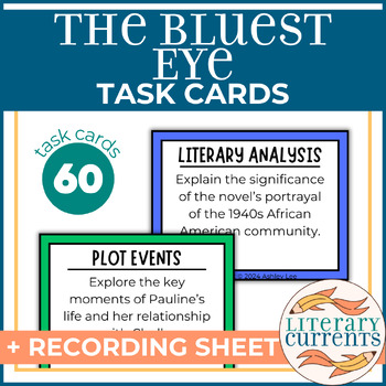 Preview of The Bluest Eye | Morrison | Analytical Task Cards Response Sheet | AP Lit HS ELA