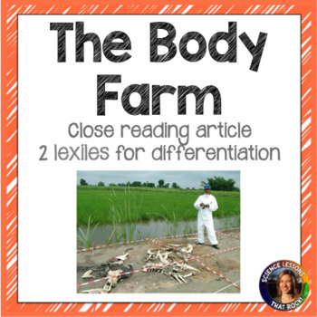 Preview of The Body Farm nonfiction reading