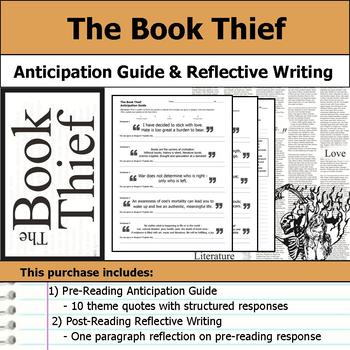 Preview of The Book Thief - Anticipation Guide & Reflection