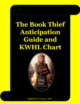 Preview of The Book Thief Anticipation Guide and KWHL Chart