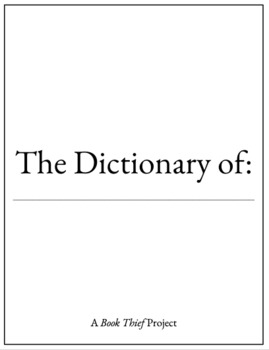 Preview of The Book Thief Dictionary/Vocabulary Project